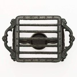 Sungmor Heavy Duty Cast Iron Teapot Dish Warmer Stable Holder for Tealight Stand | Tealight Warmer Decorative Stove for Villa Yard Balcony-Square