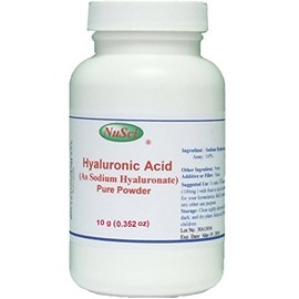 NuSci Pure Hyaluronic Acid HA Sodium Hyaluronate Powder (10 Grams (0.352 oz))