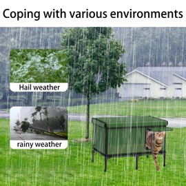 Large Outside Heated Cat House,Heated Cat House for Outdoor Cat in Winter,Outdoors Weatherproof Cats House,Stdily Heated Cats House,Outside Heated Shelter,Pet Heating Pad,16 * 26 * 17 Inch