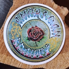 Grateful Dead & Co - 2 ½"American Beauty Rose Jerry Garcia Vinyl Stickers