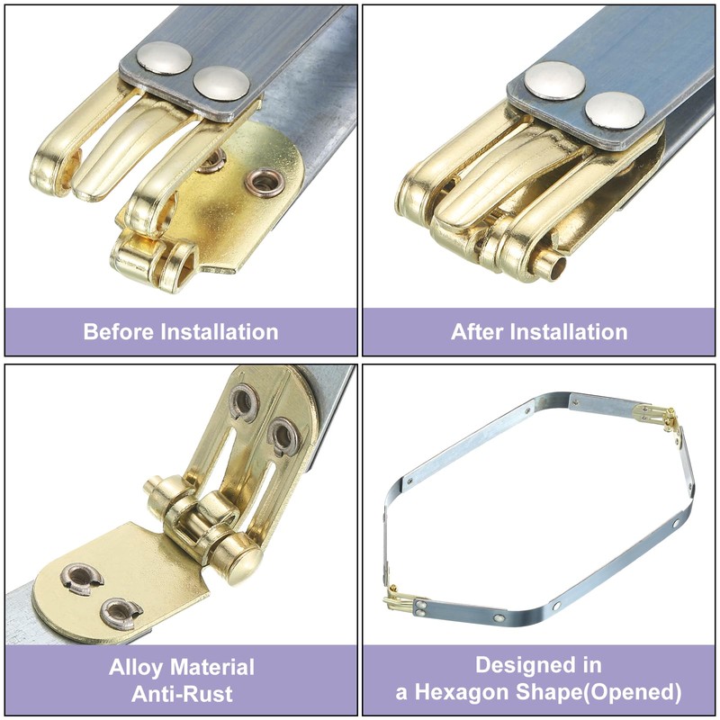 sourcing map Metal Internal Flex Frames, 2 Pcs 11.81" x