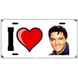 L@@K! Elvis Presley I Love Elvis! License Plate Vanity Auto Tag Room Sign