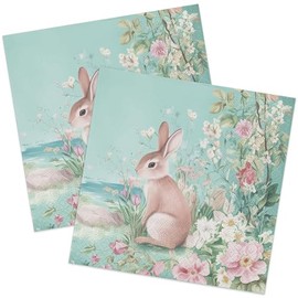 80 Easter Paper Napkins Disposable 13in Dinner Party Napkins Dinner Napkins Green