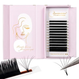 Lunamoon Easy Fan Lashes, Self-Fanning Eyelashes, 2D-20D Volume Eyelashes for Volume Technique, Eyelash Extensions, Eyelash Extensions (0.05-D, 8-15 mm)