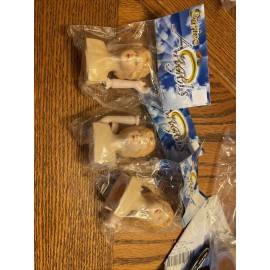 Darice 2.5" Plastic Angel Doll Head W/ Hands Lot Of 3