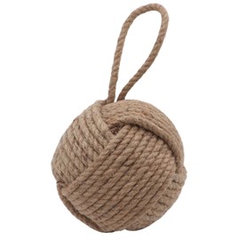 Nautical Doorstop Rope Sailor Knot Decorative Jute Under Mount Handmade Door Stopper with Handle for Floor by The Metal Magician (5" Jute (Natural Color))