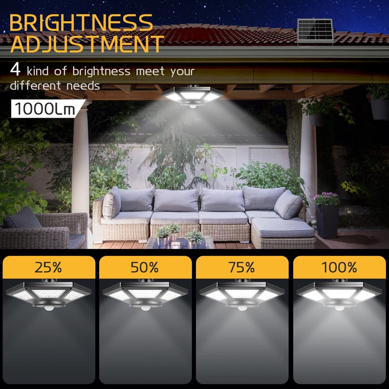 Deogos Solar Shed Light, Solar Pendant Light Indoor Outdoor,180 LED