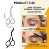 FunnAura 2 Pcs Eyebrow Scissors – Stainless Steel Brow Trimming