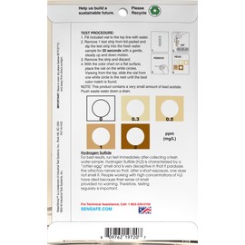 Industrial Test Systems 481167 WaterWorks Hydrogen Sulfide Water Test Strips, 30 foil Packed Tests