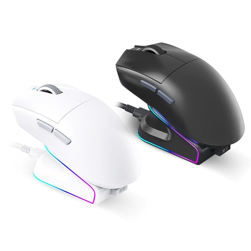 Ultra Lightweight 45G Tri-Mode Wireless Mouse with Charging Dock, Bluetooth,