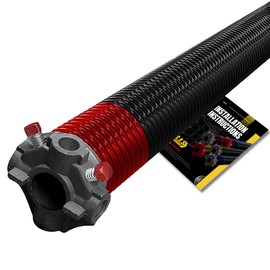 Garage Door Torsion Spring 225x2x25 for Right Side of Garage Door - Torsion Spring for Garage Door Repair Precision E-Coating 5-Year Warranty Minimum 30,000 Cycles (Black Cone)