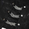 CALFOVERA Black PU Leather Motorcycle Vest Extenders, Punk Style