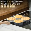 MyLifeUNIT Egg Pan, 4-Cup Egg Frying Pan with Lid, Nonstick