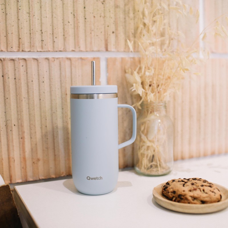 QWETCH - Cold Cup 600ml with Handle and Straw -