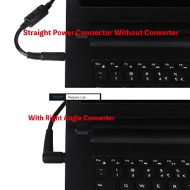 240 W 7.4 mm 90 Degree DC Angled Connector Converter for HP Compaq Envy Pavilion ProBook Elitebook Dell Studio Precision Inspiron Latitude XPS Vostro MSI Redmi AC Charging Cable Power Supply Angle