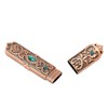 Vintage Needle Case Set Rhinestone Carved Pattern Fashionable Sewing Needles