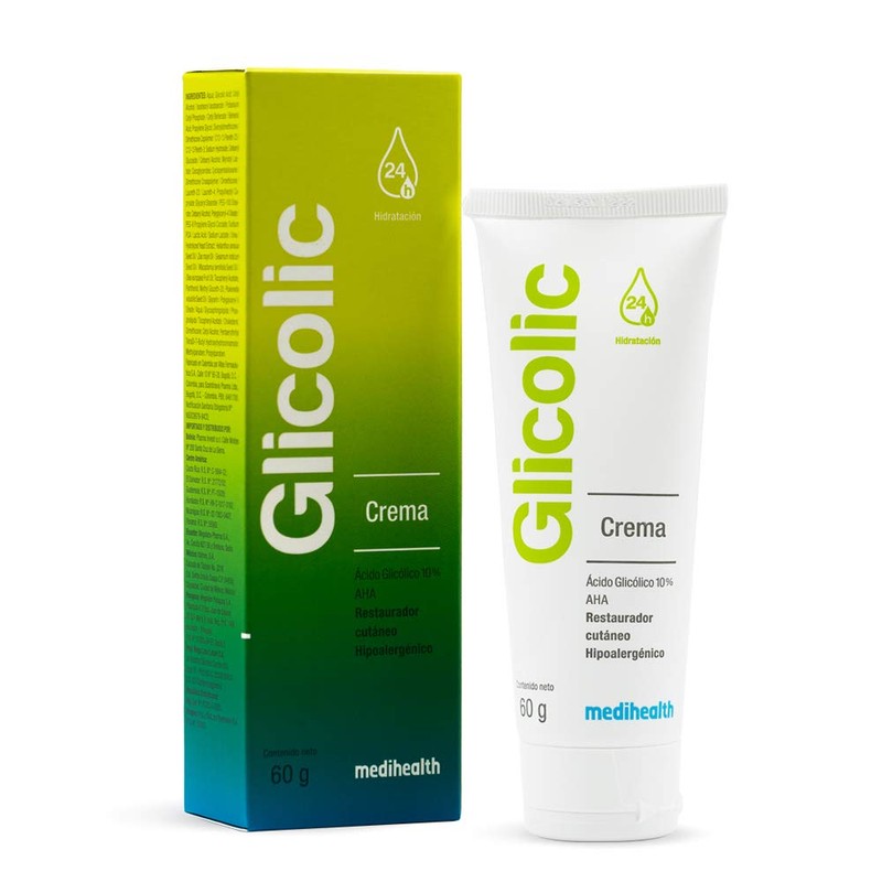 Glicolic Crema Hidratante y Restaurador Cutáneo, tubo con 60g