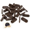 Adsamm® 32 x Plastic Gliders with 2 Nails / Brown