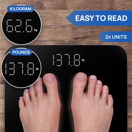 INEVIFIT Bathroom Scale, Highly Accurate Digital Bathroom Body Scale, Measures Weight up to 400 lbs. Includes Batteries