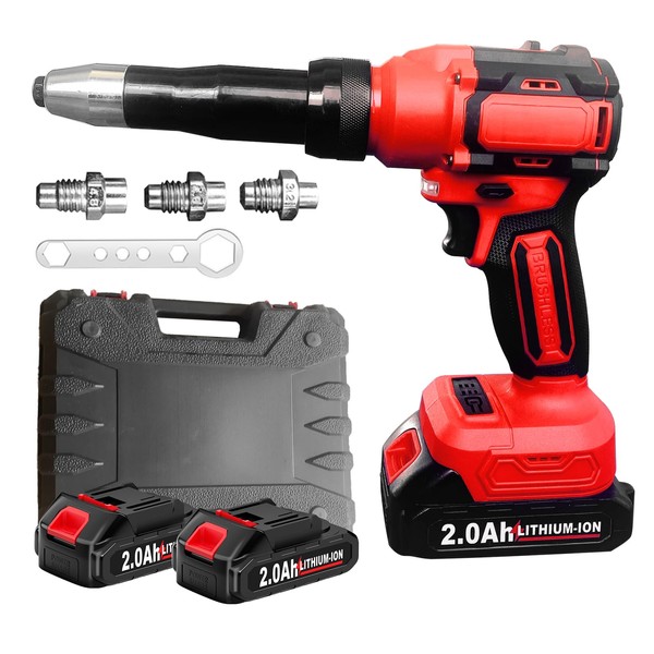 FULLYEA Electric Rivet Gun, Cordless Rivet Gunl with 3 Size