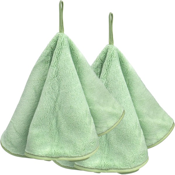 Roellgs 2-Piece Hand Towels Set with Loops, Fast Drying Hand