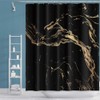 OERJU 65x72inch Marble Texture Shower Curtain Gold Powder Swirl Modern