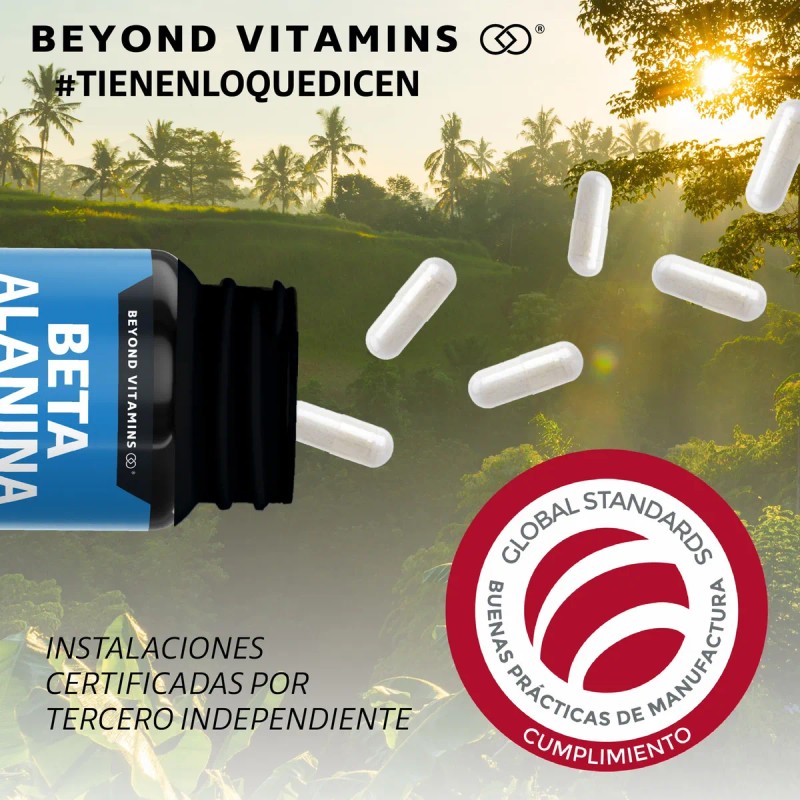 Beta Alanina Premium 1400mg 100 Mxima Pureza - Capsulas Veganas