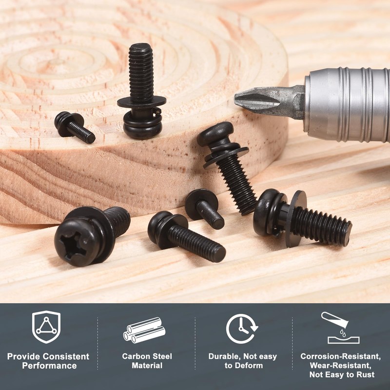 sourcing map M4 x 20mm Carbon Steel Phillips Pan Head