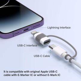 USB C Type C to Lightning Adapter MFi Certified 4 Pack 27W Fast Charging Support Data Sync,Lightning to USB Type C Cable Adapter for iPhone/iPad/for Airpods,with Anti-Lost Loop,Not for Audio/OTG