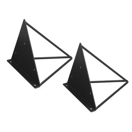 Hairpin Shelf Brackets Iron Hairpin Prism Wall Shelf Support for Living Room Garage(Black)