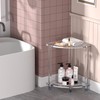 Toyarone Acrylic Corner Shower Stool, Clear Shower Bench for Inside