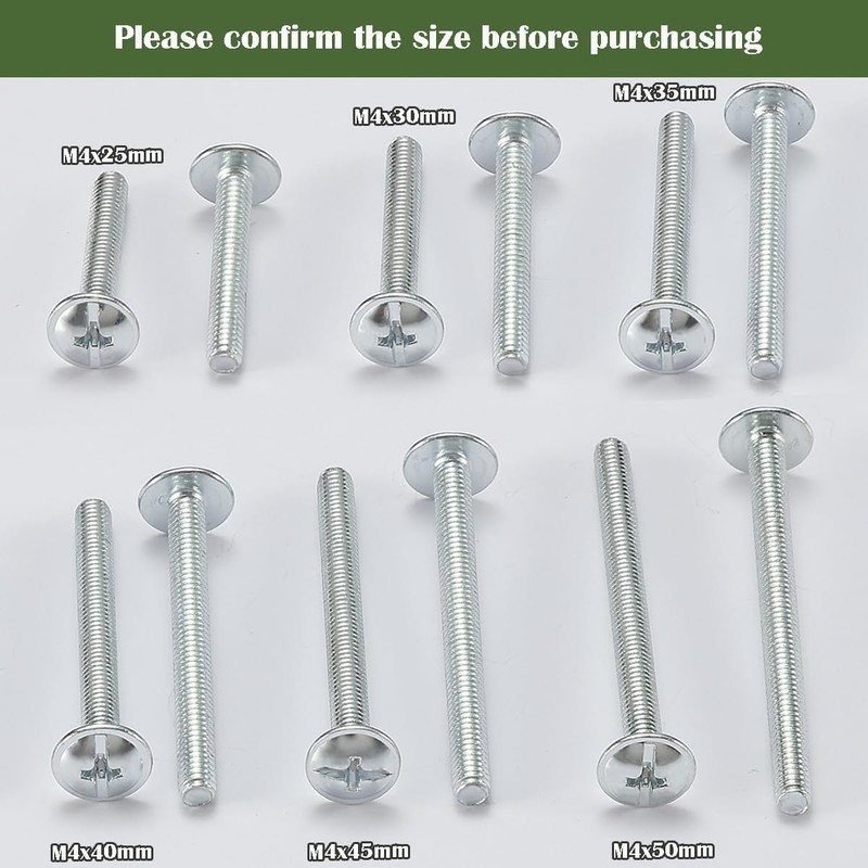 AMLOOPH M4 Door Knobs Cabinet Handles Screws, 12 Pack Kitchen