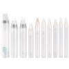 FULIBAO 10 Pack Refillable Paint Pen Empty Marker [1mm-15mm], Clear