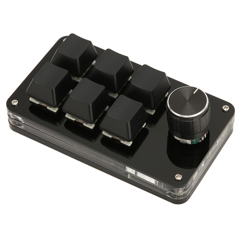 6 Key Mini Keypad with Knob USB DIY Programmable Keyboard