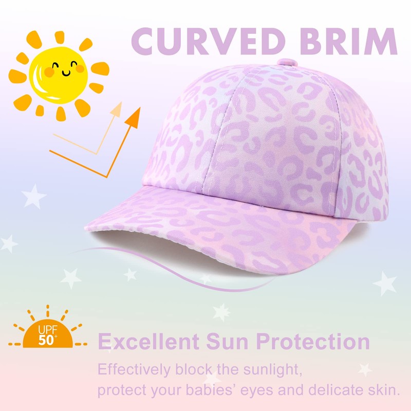 Zsedrut Girls Baseball Cap Kids Cute Sun Hat Adjustable Trucker