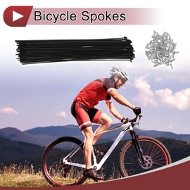 TUCKBOLD 72 Set 14G Bicycle Spoke 255mm Bike Wheel Spoke Carbon Steel Black