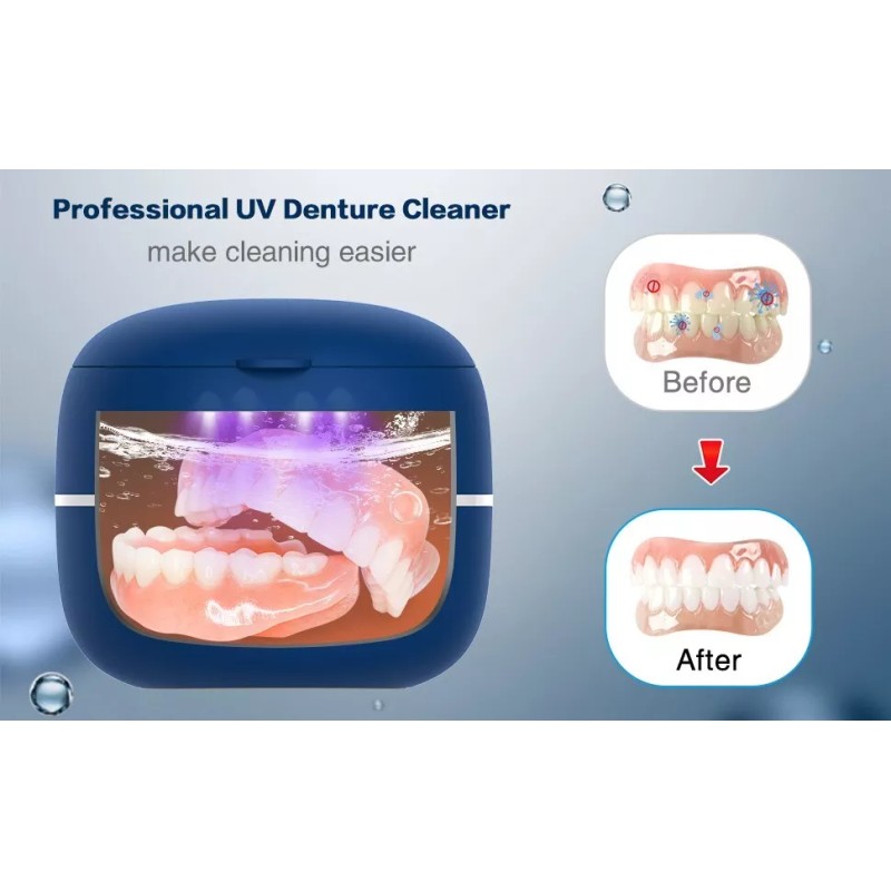 LIFEES Dental Ultrasonic UV Cleaning False Teeth Aligner Retainer Mouth