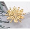 Gyn&Joy Crystal Winter Snowflake Brooch pins for Women, crystal, crystal