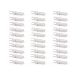 NIKA ARCHERY 30 Pcs Arrow Cams Replacement Cams for Archery ID6.2mm/0.244" Plastic Inserts Replacement Cams for Archery Hunting White