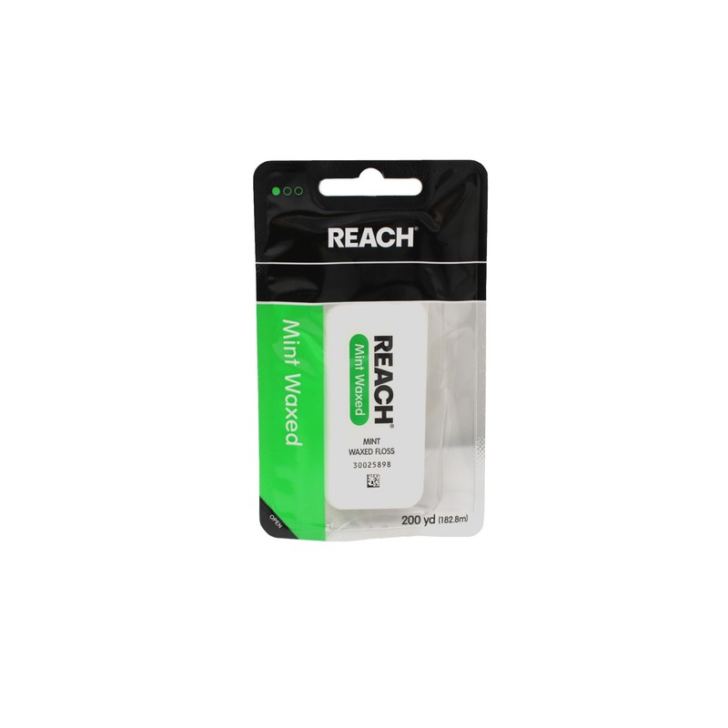 Reach Dental Floss, Waxed, Mint, 200 Yard (Pack of 2)