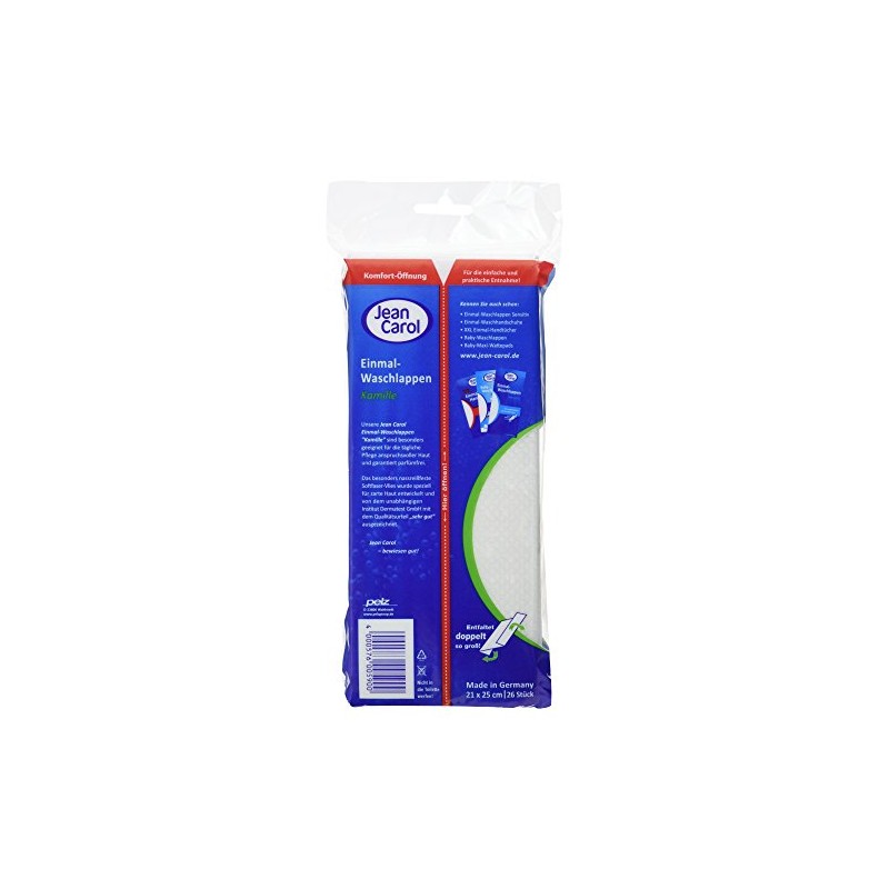 Jean Carol Disposable Camomile Washcloths (Pack of 26)
