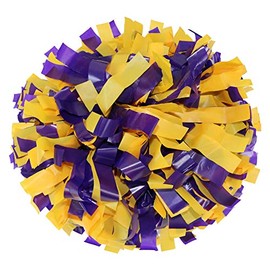 Danzcue 1 Pair 6" Plastic Cheerleading Pom Poms with Dowel Handle