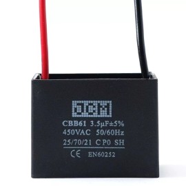 JCM CEILING FAN CAPACITOR 3.5UF 450V AC 3.5 UF 450VAC MOTOR ELECTRIC CAP 3.5MFD MFD