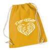 Hippowarehouse Heart Pete Wentz Drawstring Cotton School Gym Kid Bag