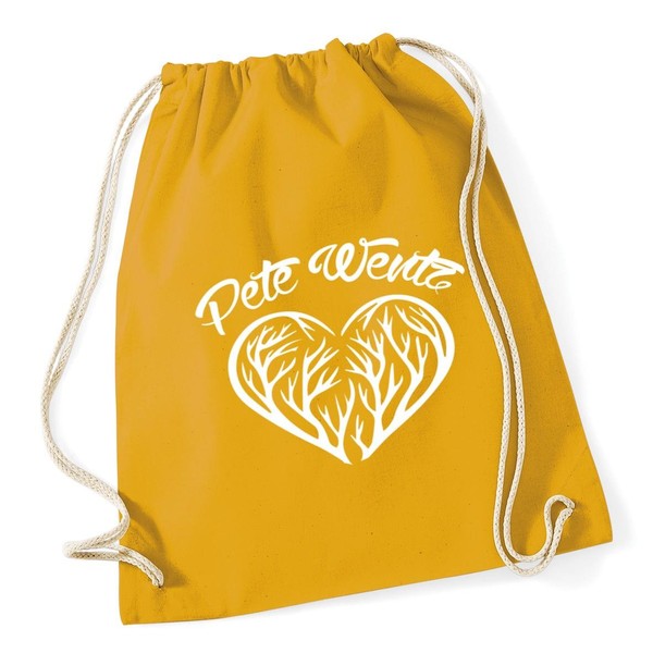 Hippowarehouse Heart Pete Wentz Drawstring Cotton School Gym Kid Bag