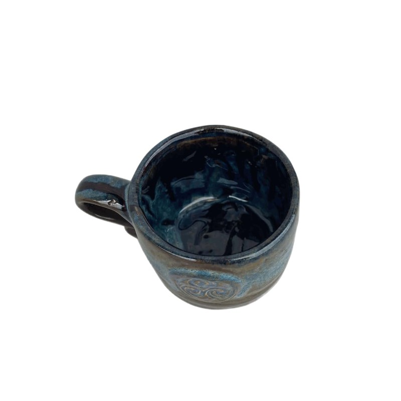 Colm de Ris Irish Triskele Celtic Pottery Mug Made in