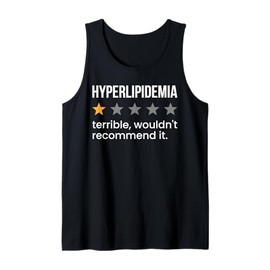 Mens Hyperlipidemia One Star Rating High Cholesterol Awareness Tank Top