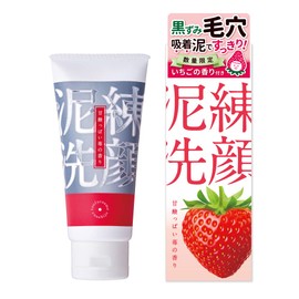 Mud Cleansing Facial Cleanser, Scented 4.2 oz (120 g) (Sweet and Sour Strawberry Scent) [Strawberry Nose, Blackheads, Clay, Pore Care, Foam Facial Cleanser, Mud Pack, Facial Cleanser]