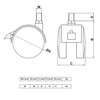 MS Fittings® Roller Diameter 50 mm Plastic with Grub Screw