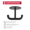 Gedotec Coat Hook Black | 1 Piece | Ceiling Hook
